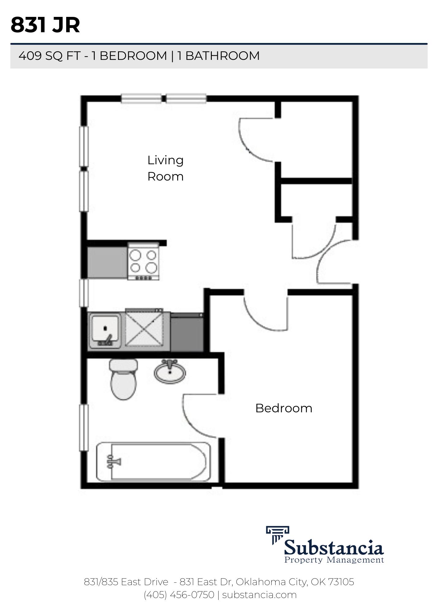 831 & 835 East Drive 831 JR ONE BEDROOM